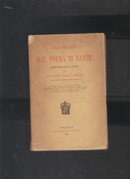 Dal secolo e dal poema di Dante; altri ritratti e …
