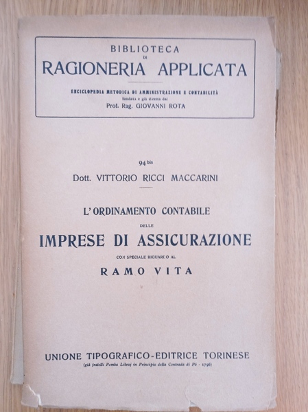 L' ordinamento contabile delle imprese di assicurazione