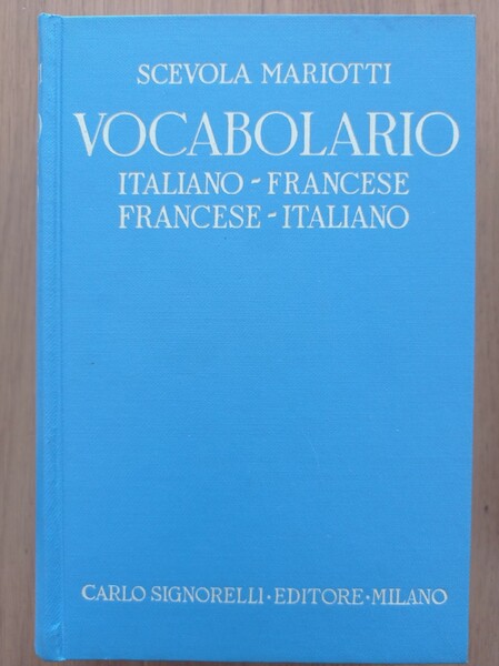 Vocabolario italiano francese francese italiano