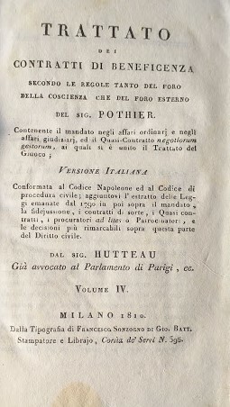 Trattato dei Contratti di Beneficenza secondo le regole tanto del …
