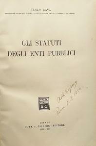 Gli statuti degli enti pubblici