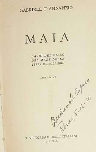 Maia. Laudi del cielo del mare della terra e degli …
