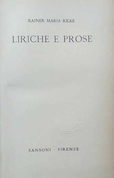 Liriche e prose