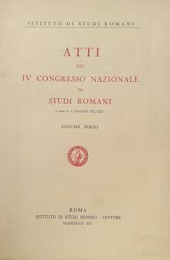 Atti del IV Congresso Nazione di Studi Romani, vol. 3