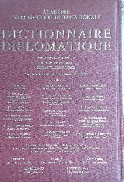 Dictionnaire Diplomatique Internationale
