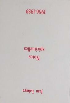 Notes Spirituelles: 1986-1989