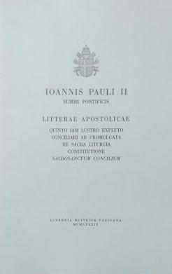 Ioannis Pauli II Summi Pontificis Litterae Apostolicae quinto iam lustro …