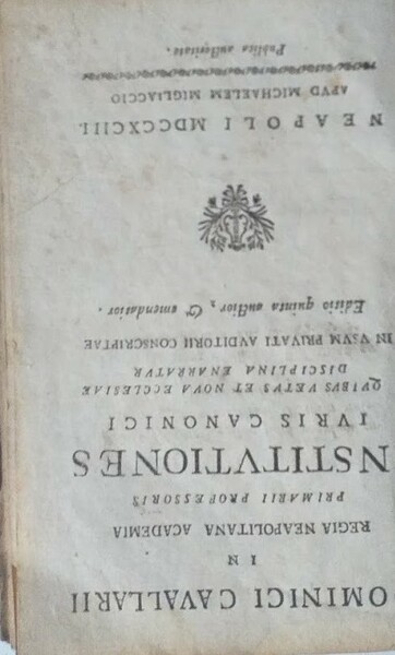 De Beneficiis Ecclesiasticis commentarius ad usum auditorum in regio neapolitano …