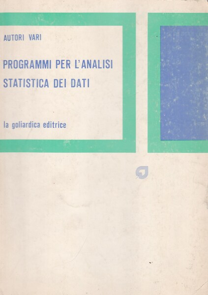 Programmi per l'analisi statistica dei dati