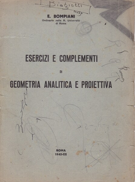 Esercizi e complementi di geometria analitica e proiettiva