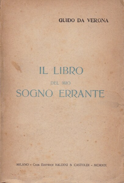 Il libro del mio sogno errante