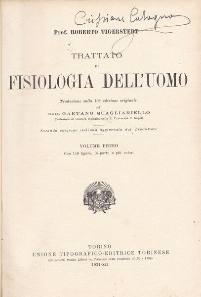 Trattato di fisiologia dell'uomo