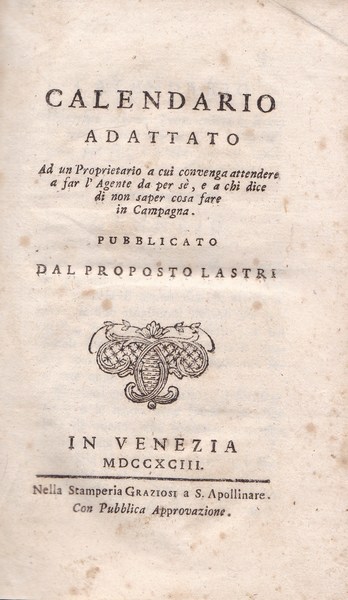 Calendario adattato Ad un Proprietario a cui convenga attendere a …