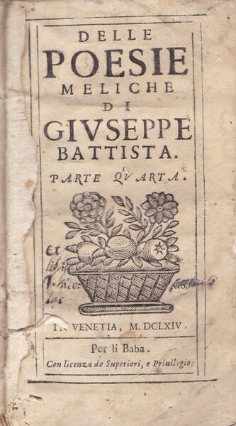 Delle poesie meliche. Parte quarta.