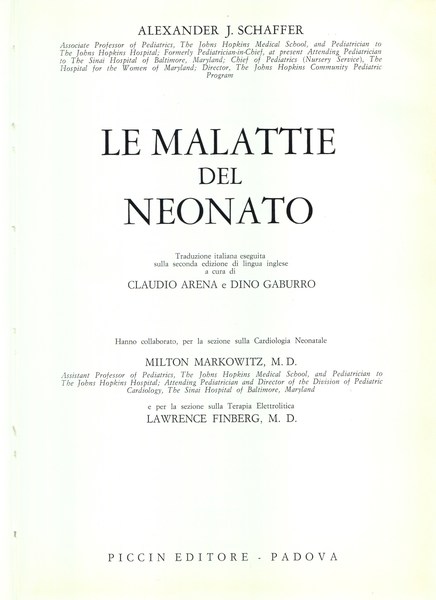 Le malattie del neonato
