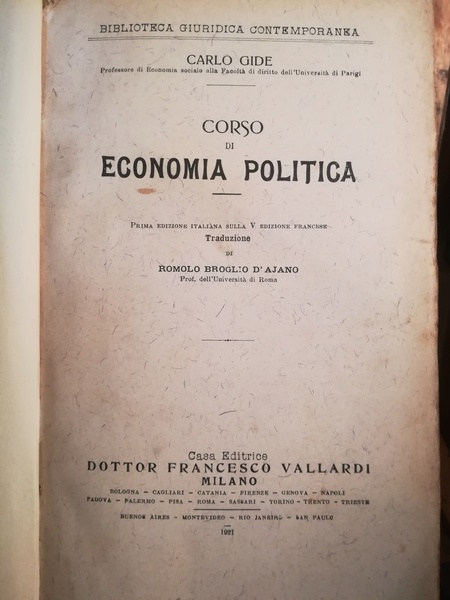 Corso di economia politica
