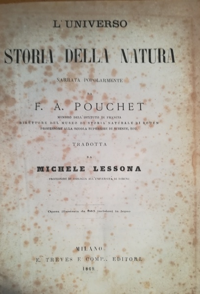 L'Universo. Storia della natura narrata popolarmente.