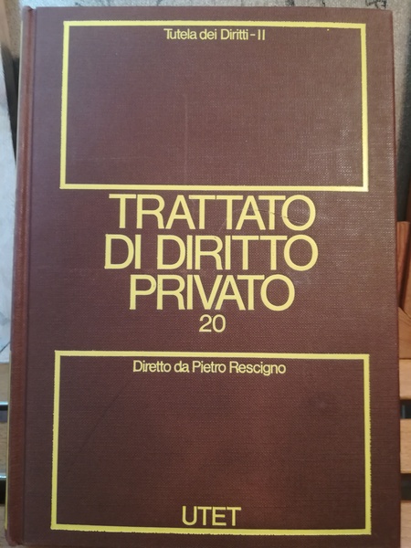 Trattato di diritto privato. 20. Tutela dei diritti. Tomo II.