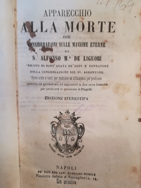 Apparecchio alla morte cioè considerazioni sulle massime eterne