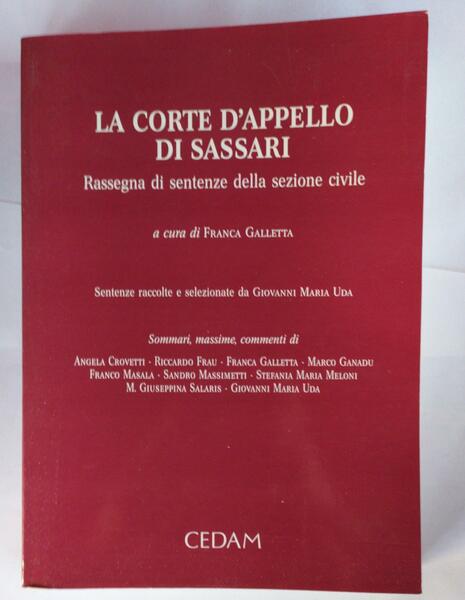 La Corte d'appello di Sassari : rassegna di sentenze della …