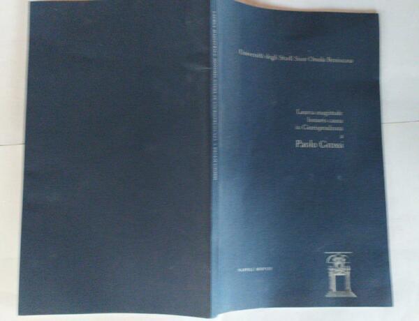 Laurea magistrale honoris causa in Giurisprudenza a Paolo Grossi