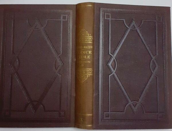 Codice civile italiano commentato con la legge romana. Trattato delle …