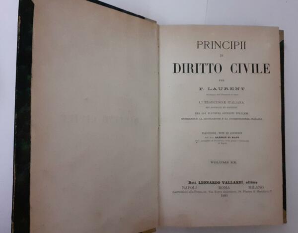Principi di diritto civile Volume XX