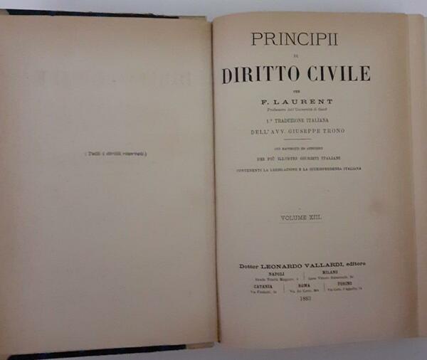 Principi di diritto civile Volume XIII