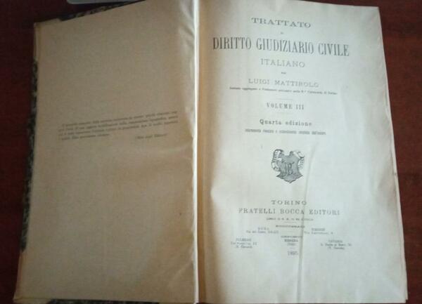 Trattato di diritto giudiziario civile italiano Volume III