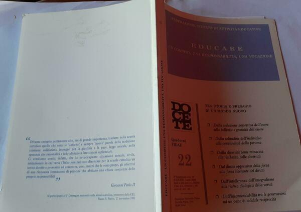 Educare Un compito, una responsabilita', una vocazione