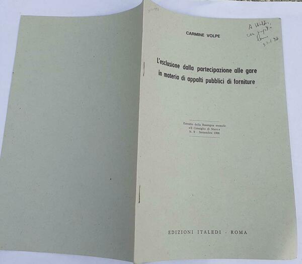L'esclusione dalla partecipazione alle gare in materia di appalti pubblici …
