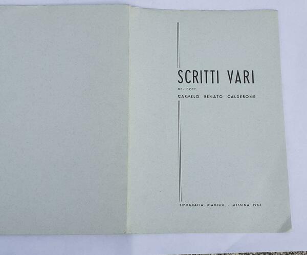 Scritti Vari