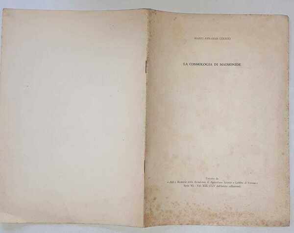 La cosmologia di Maimonide