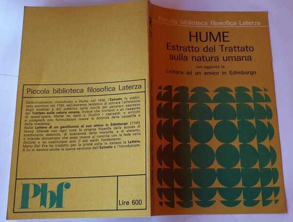 Estratto del Trattato sulla natura umana