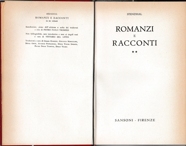 Romanzi e racconti. Volume secondo