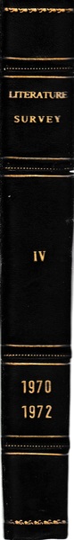 Chemical abstracts &amp; Litterature survey 1970-1972 vol. 4