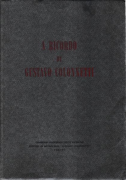 A ricordo di Gustavo Colonnetti
