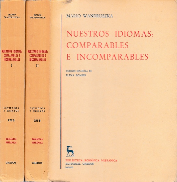 Nuestros idiomas: comparables e incomparables. 2 volumi Version Espanola de …