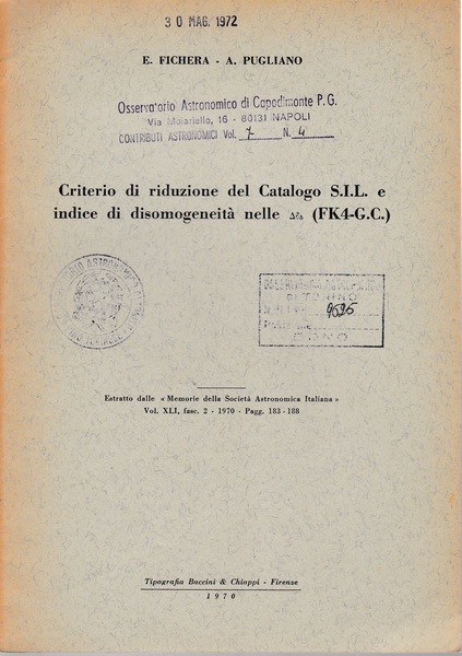 Criterio di riduzione del Catalogo S.I.L. e indice di disomogeneità …