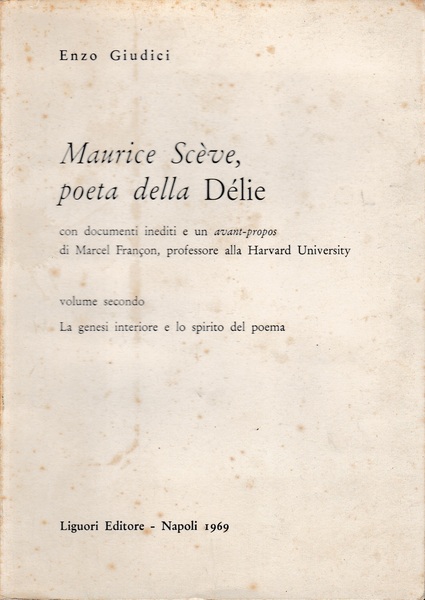 Maurice Scève poeta della Délie 2^ vol.