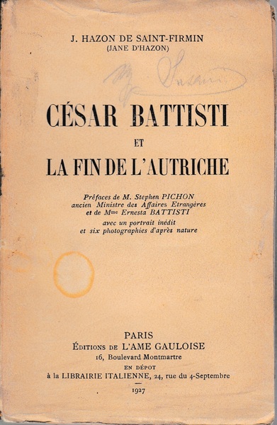 Cesar Battisti et la fin de l'autriche