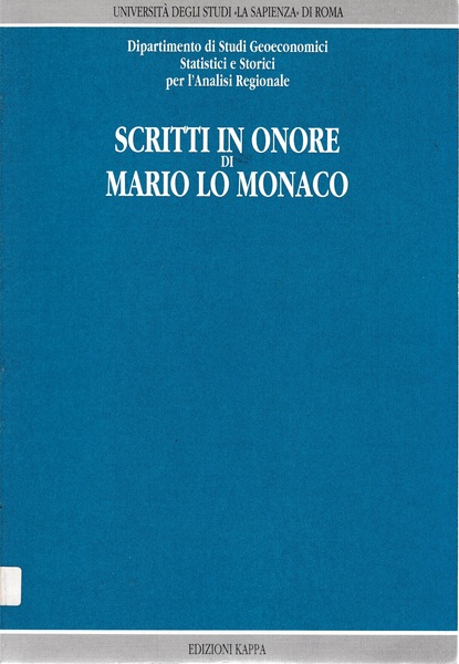 Scritti in onore di Mario Lo Monaco