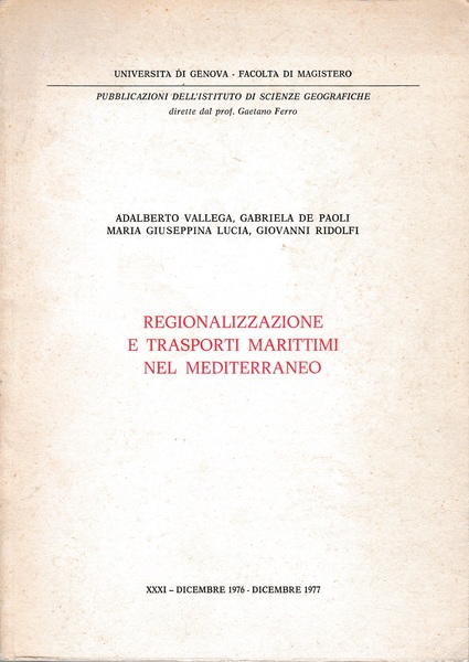 Regionalizzazione e trasporti marittimi nel Mediterraneo