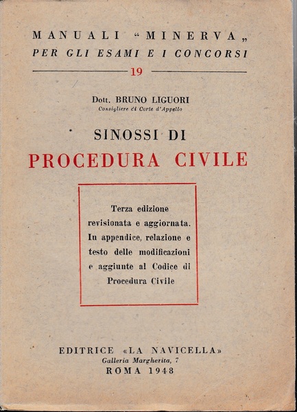Manuali Minerva. Sinossi di Procedura Civile