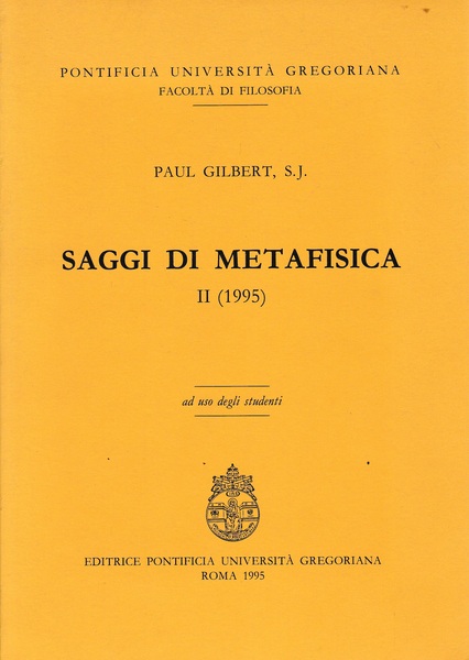 Saggi di metafisica II (1995)