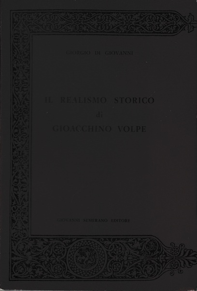 Il realismo storico di Gioacchino Volpe