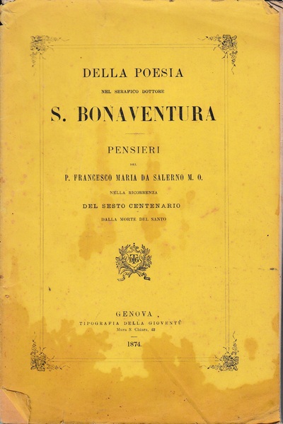 Della poesia nel serafico dottore S. Bonaventura