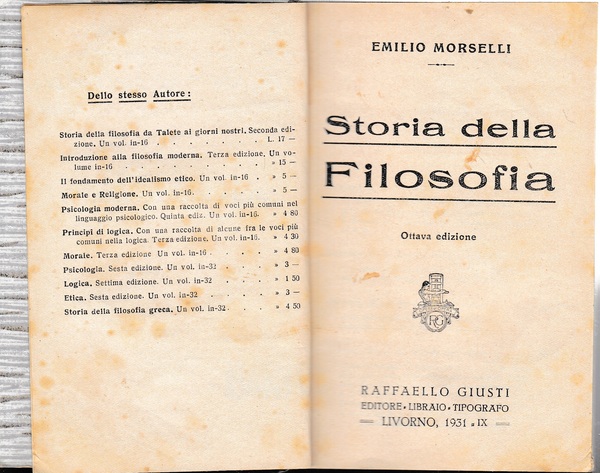 Storia della filosofia
