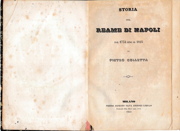Storia del Reame di Napoli dal 1734 sino al 1825