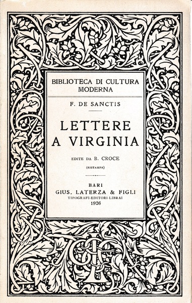 Lettere a Virginia edite da B. Croce (ristampa)